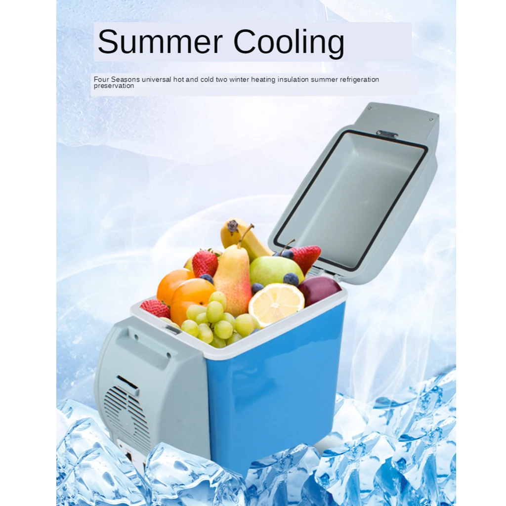 7.5L Mini Car Fridge Refrigerator Warmer  Outdoor Quick Refrigeration