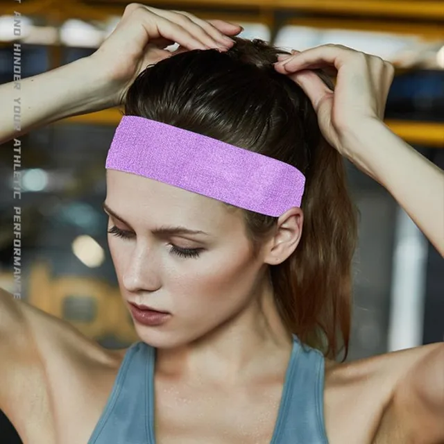 Sports Headband Women's Yoga Headbands Sweat-absorbent Headscarf Outdoor  Ridingblue