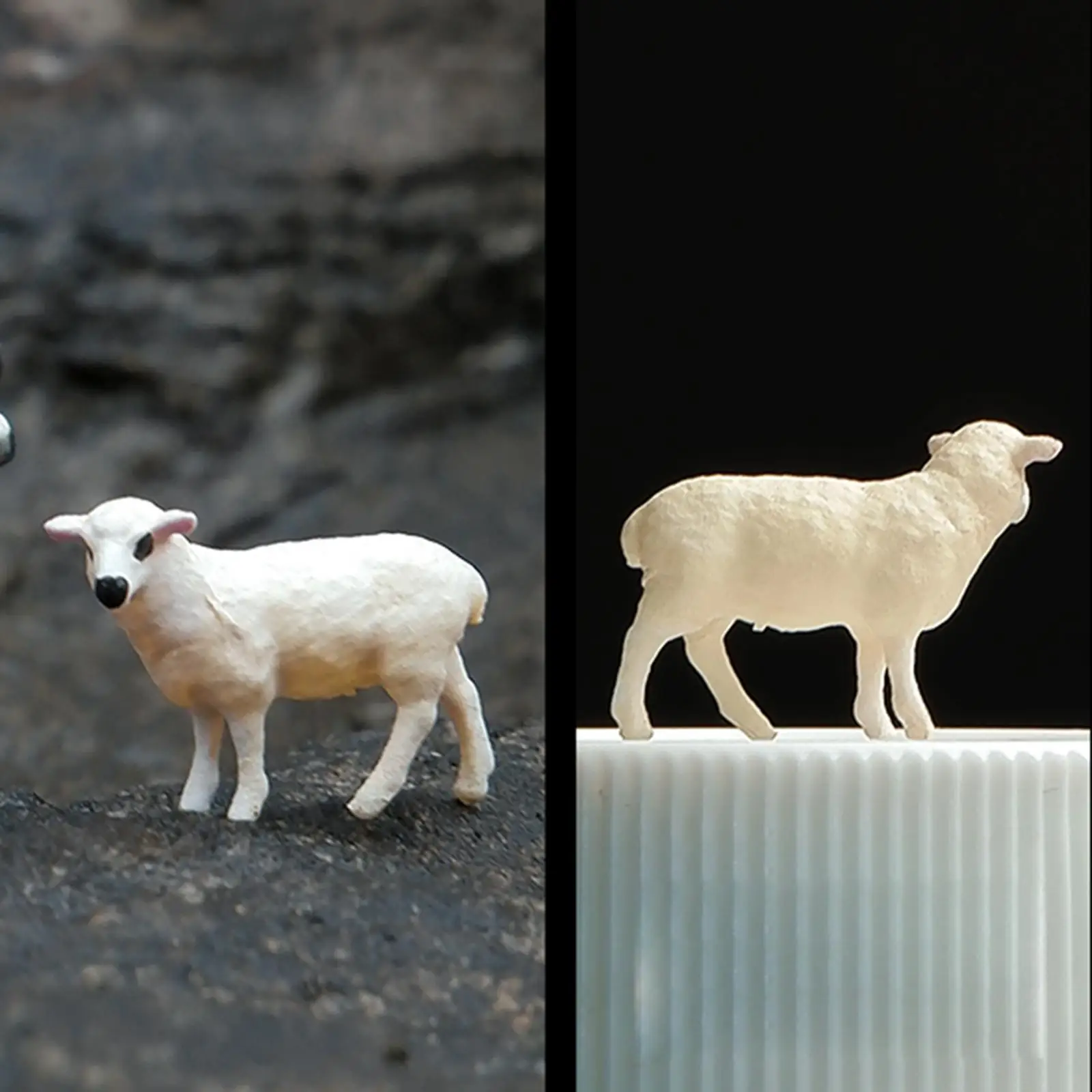 Mini Lamb Figure 1/64 Farm Animals Figure Collections Micro Landscape