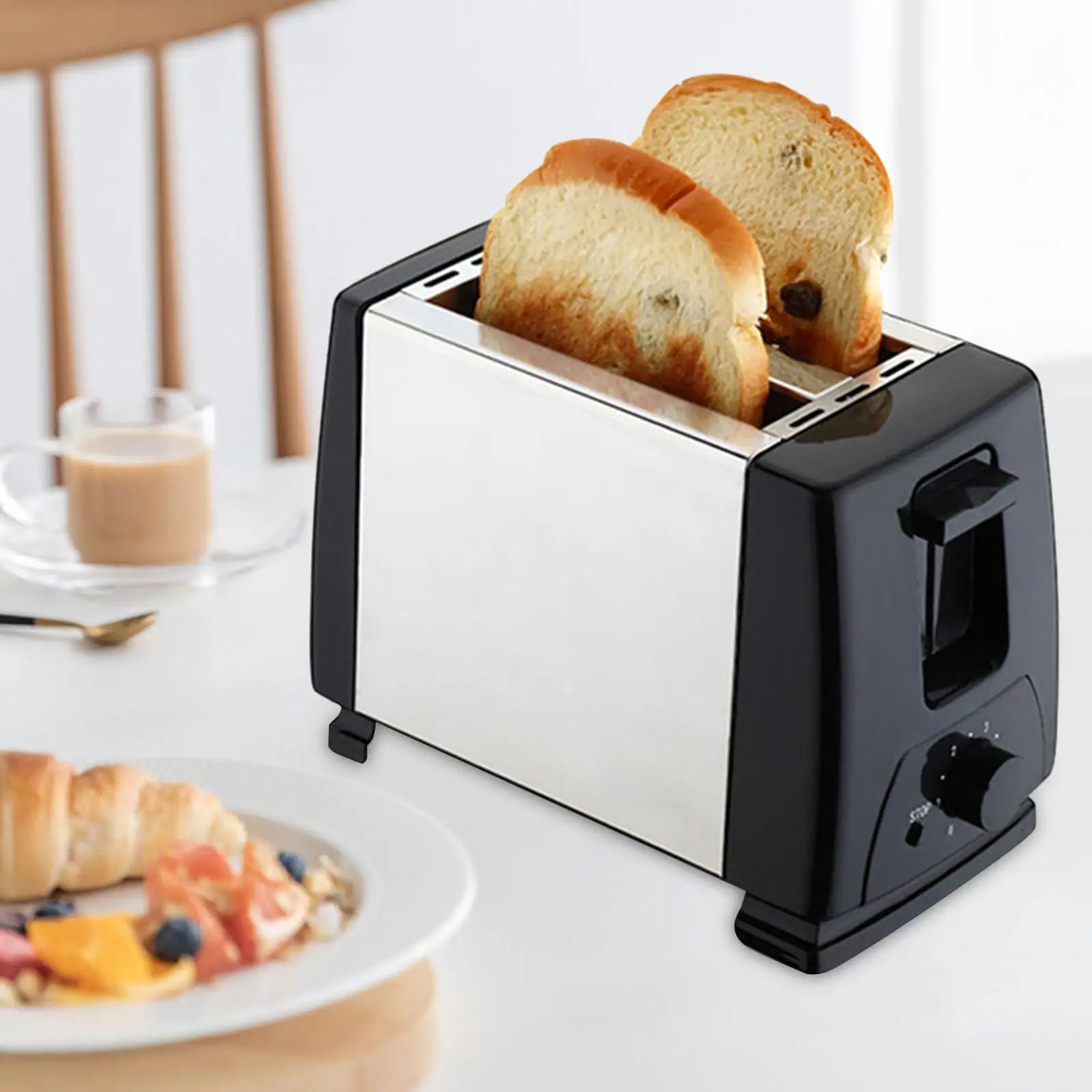 Household Automatic Baking Bread Maker 750W Breakfast Machine Stainless Steel Electric Toaster for Sandwich Cooking Toast Baking