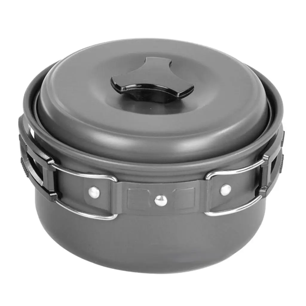 Foldable Cooking Pot Cookware Cooking Utensils Pan for Outdoor Camping Picnic
