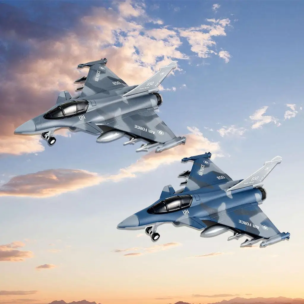 1:50 Aircraft Model Toy Reconnaissance Fighter Jet with Pull Back Action Sound Light Souvenir Collectables Ornament Gifts