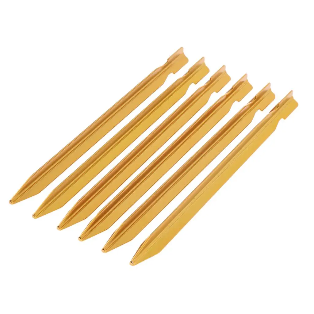 6pcs/12pcs Tent Stake Tent Peg Tent Nail for Outdoor Camping Hiking Accessories 18cm/7.1inch