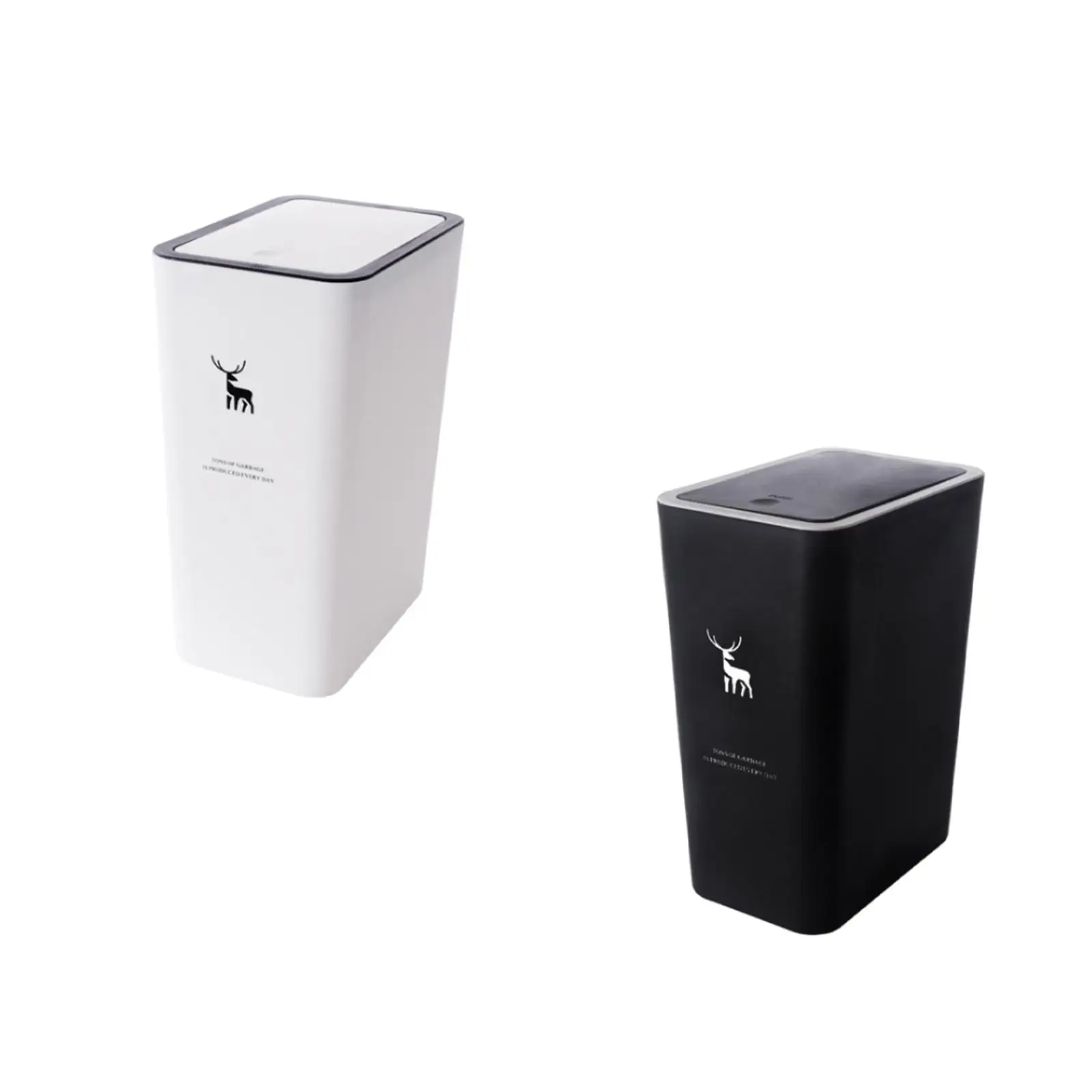 Garbage Can, Garbage Bin, Rectangular Multifunction with Lid Space Saving