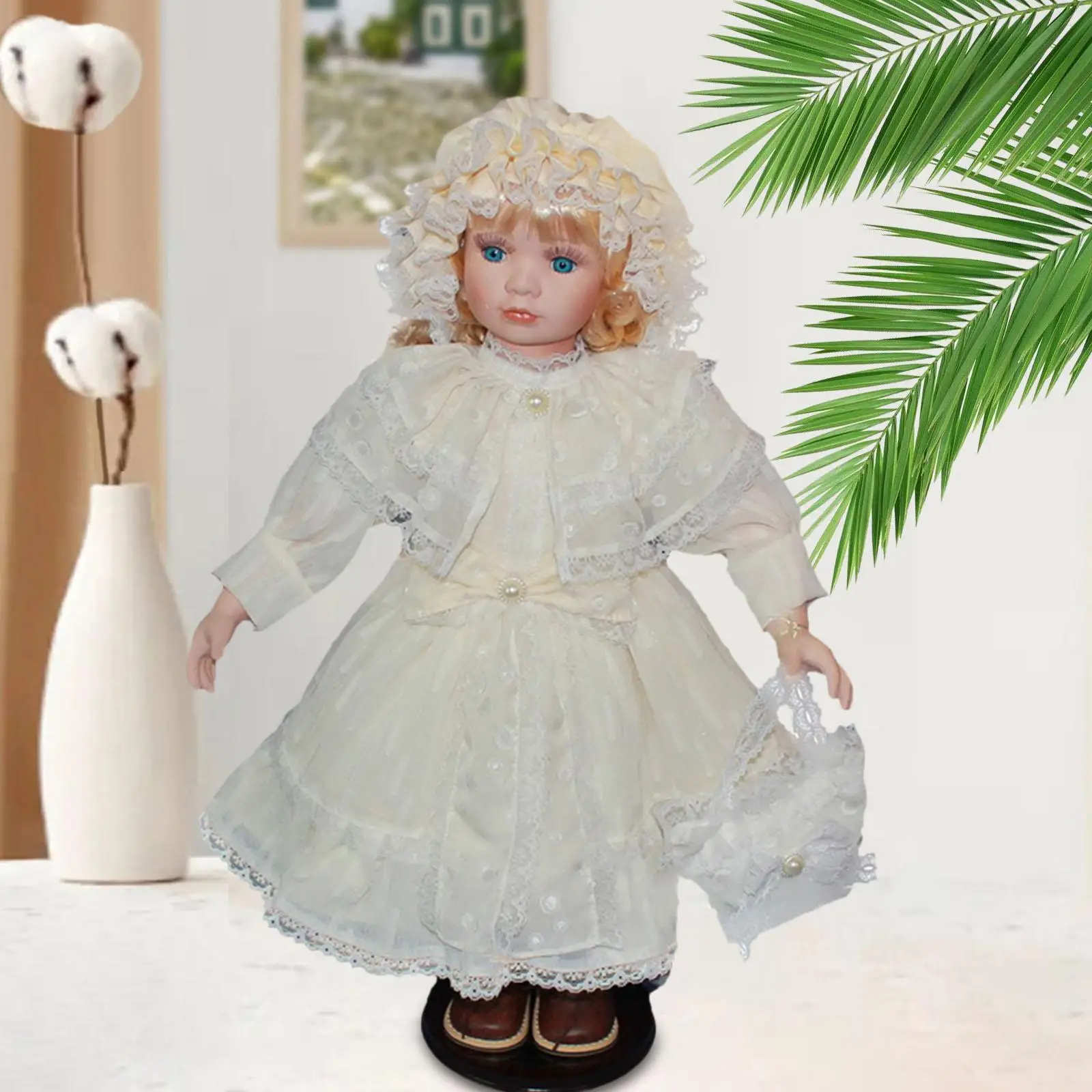 Long Hair Girl Doll Porcelain Dolls for Preschool Activity Birthday Present