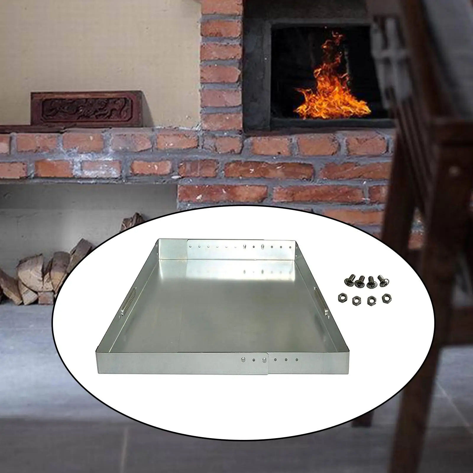 Fire Place Ash Tray Grills with Handles Fireplace Tray for Fire Place Grates