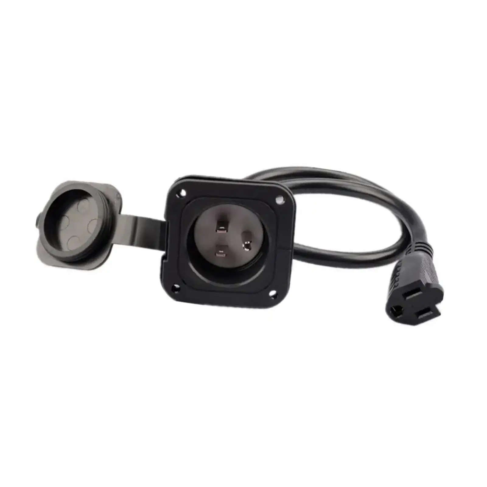 Power Plug Inlet Box Socket 125V 15A Weather Proof Boot for Boat