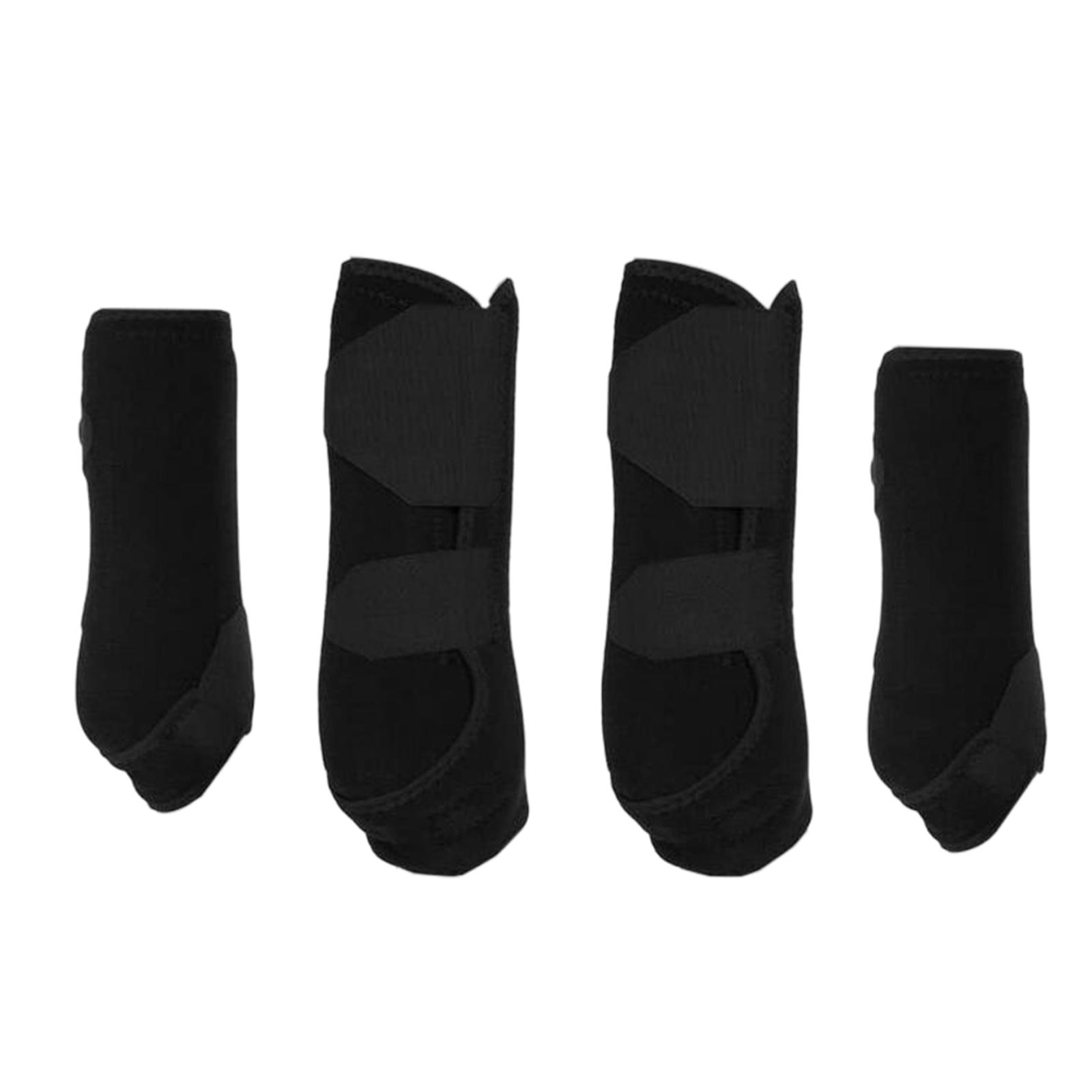 4x Neoprene Horse Boots Leg Wraps Shockproof Protector Tendon Protection Leg Guard for Jumping Riding Equestrian Accessories