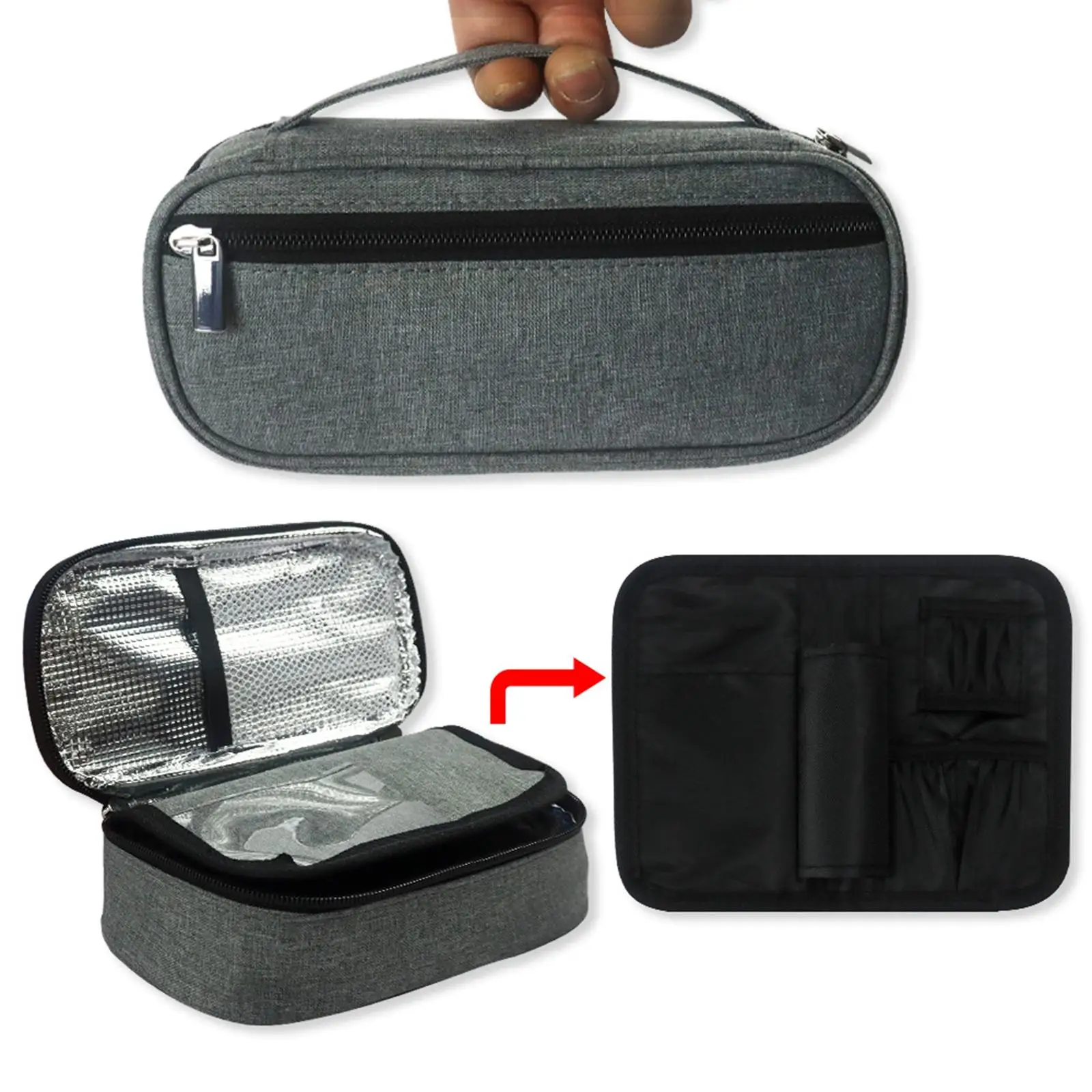 Reusable Cooler Travel Case with Detachable Pouch Protector Organizer Cooling Bag