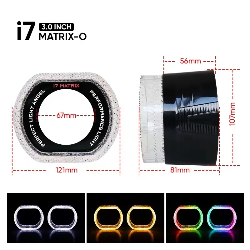 Máscara LED de 3 pulgadas para personalización de faros