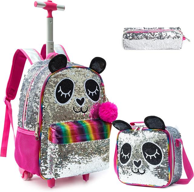 1PC Maletas Mochila Para Niñas, Lindo Equipaje De Sirena Rodante Con  Ruedas, Bolsa De Equipaje De Mano Para Niños