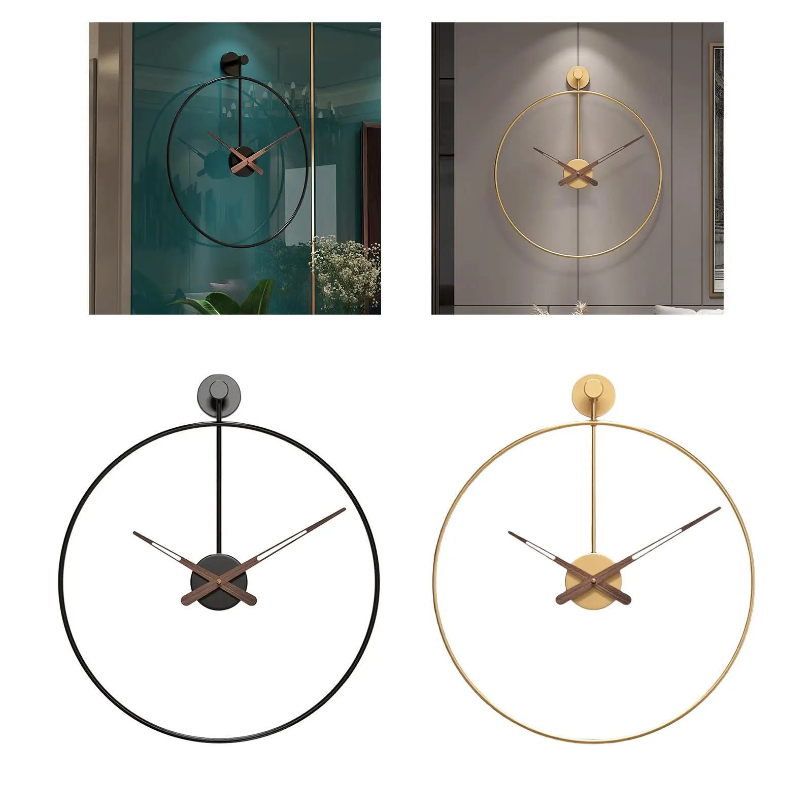 Wall Clock Light Luxury Fashion Hanging Clocks for Bedroom Cafe Art Decor