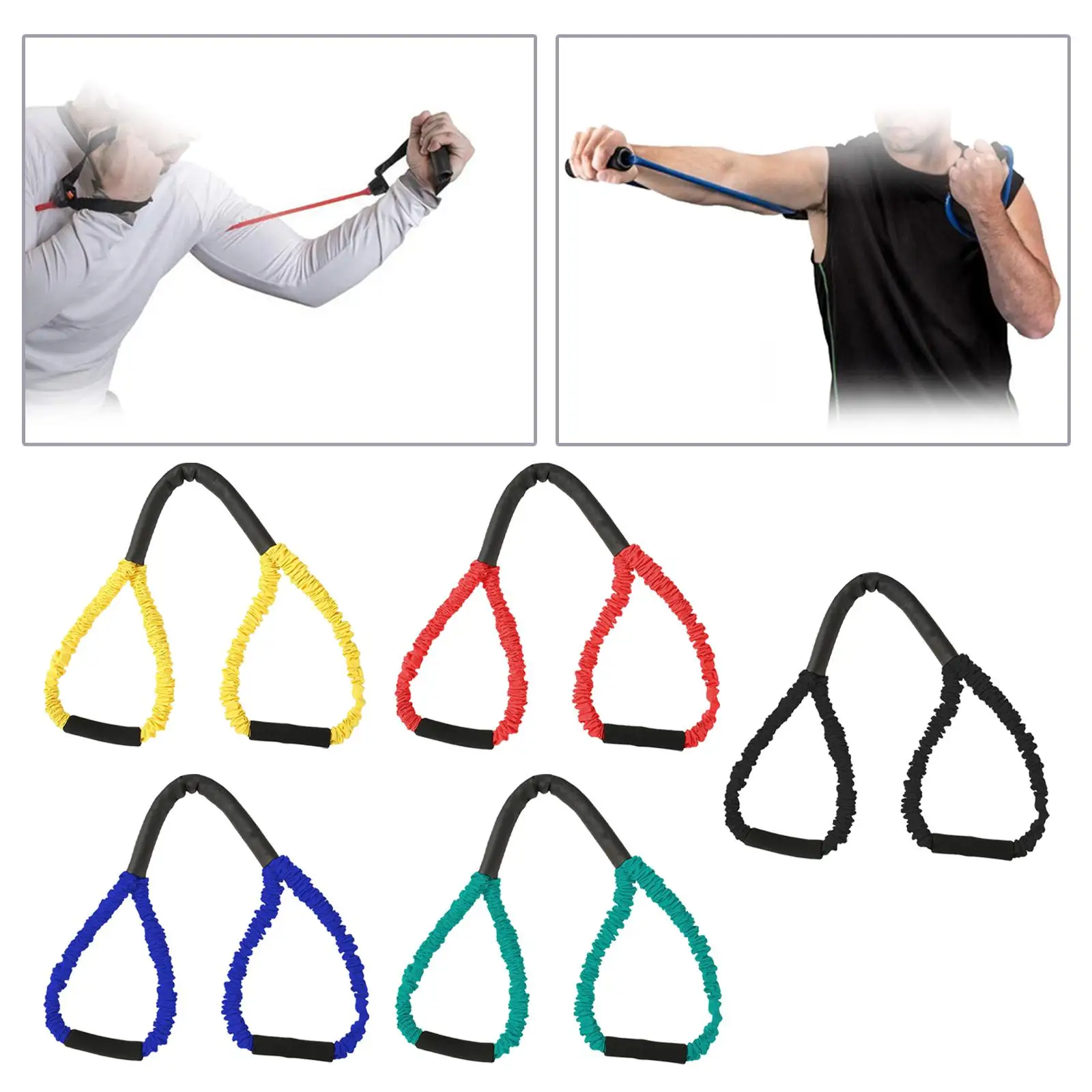 Boxing Resistance Bands Exercise Bands Elastic Bands Home Gym with Handles