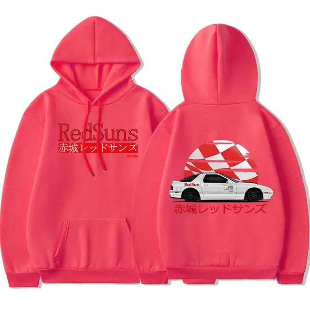 2023 Anime Initial D RedSuns AE86 Oversize Hoodie RedSuns JDM Racing  Streetwear Men Manga Sweatshirt - AliExpress