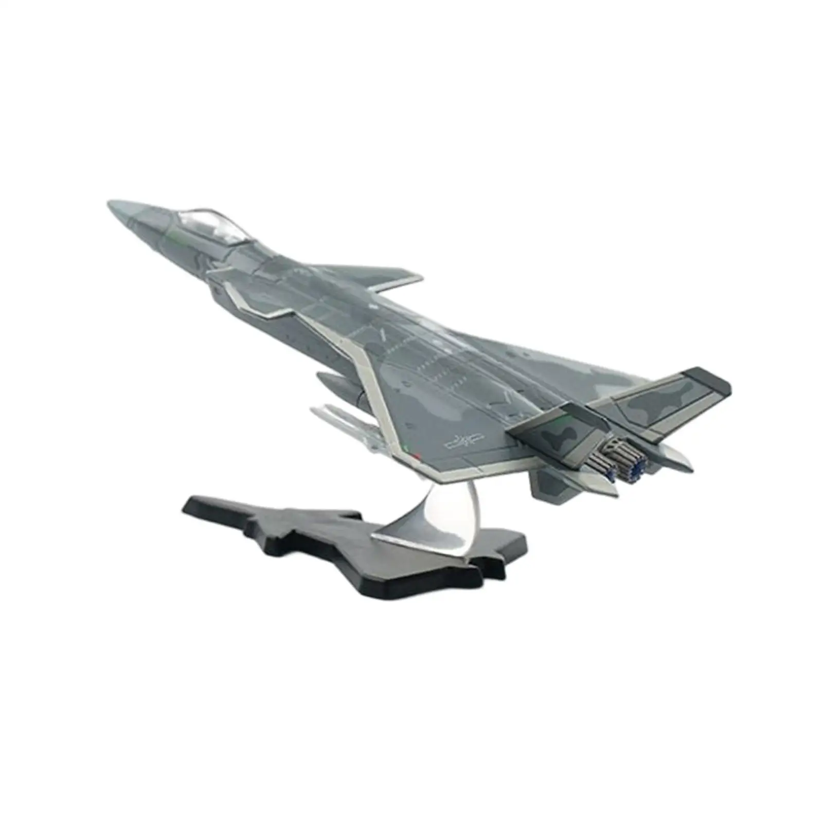 Alloy Plane Model J20 Diecast Plane Collectables Ornaments Fighter Model for Shelf Bedroom Home Holiday Gifts Collection