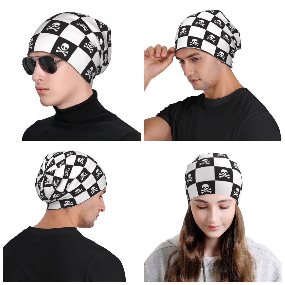 Benutzerdefinierte Schädel Druck Motorhaube Hüte Straße Stricken Hut Für Frauen Männer Winter Warme Horror Skeleton Tod Skullies Beanies Caps – Detail 24