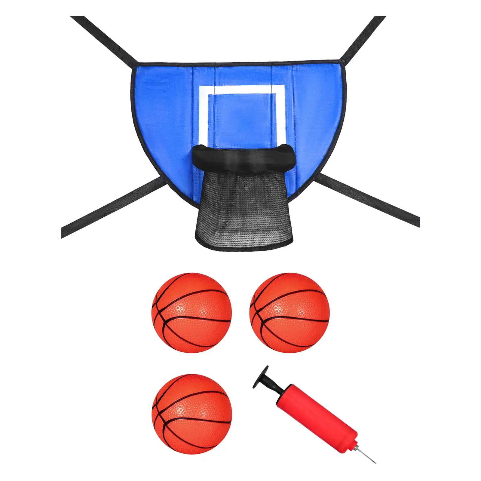 Mini Trampoline Basketball Hoop Durable for Dunking Sun Protection with Small Basketball Garden Waterproof Lightweight Backboard
