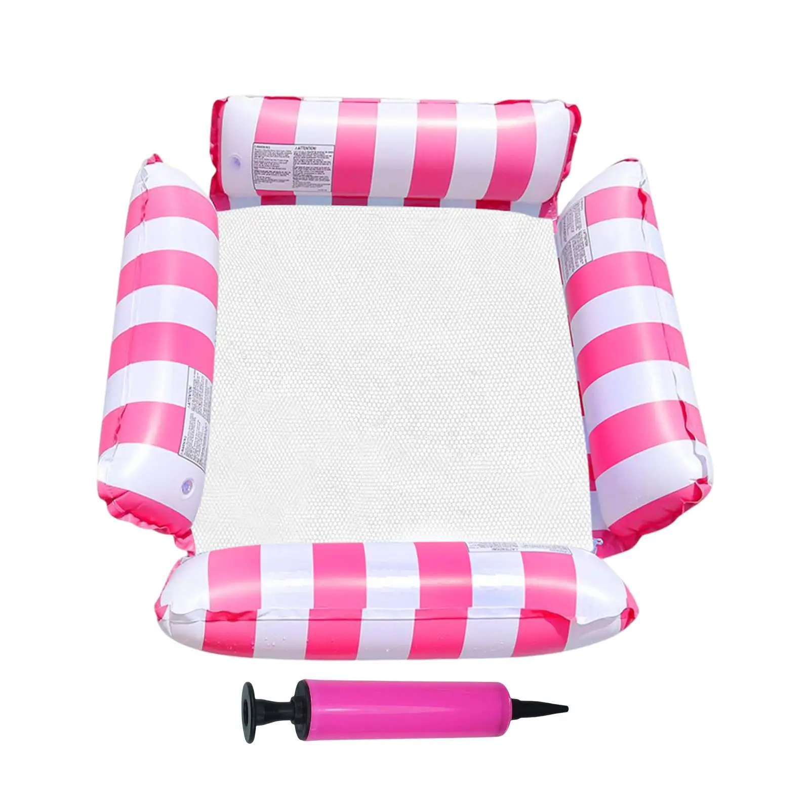 Water Hammock Water Toy with Air Pump Cushion Premium Float Lounge Chair Floating Chair for Beach Relaxing Travel Vocation Party