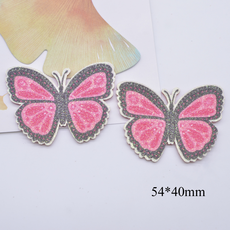 12 Stück Glitzer-Druck-Applikationen, Schmetterling, für DIY-Handwerk, Kuchendekoration, handgefertigte Kopfbedeckung, Haarspangen, Schleife, Dekor, Hut, Nähflicken – Detail 3