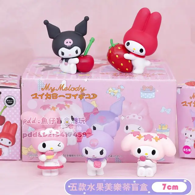 Rabbit Series Flocking Sanrio Blind Box Kawaii Doll Cute Cinnamoroll Kuromi  My Melody Collection Room Decor Mystery Box Toy Gift - AliExpress