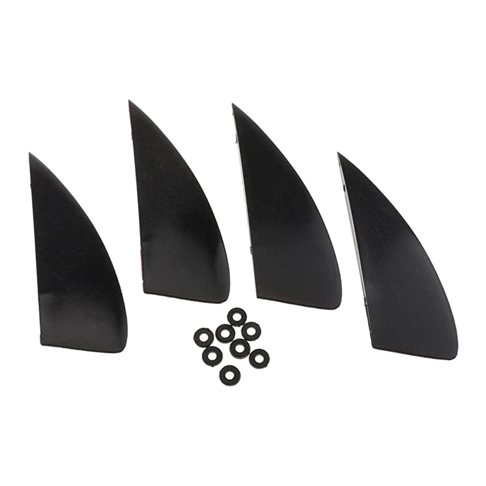 4Pcs Kiteboard Fin Surf Board Accessory Wakeboard Fins Surfboard Fins for Outdoor Softboard Supplies Summer Surfing Cruiser Deck