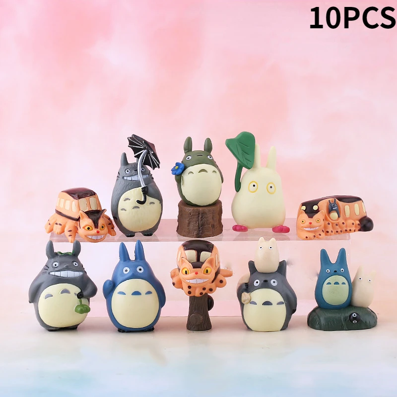 Diverse Totoro Knickknacks Anime Figurines Fairy Garden Micro Landscape Accessories Kawaii Funny Totoro DIY Car/Desk Decoration