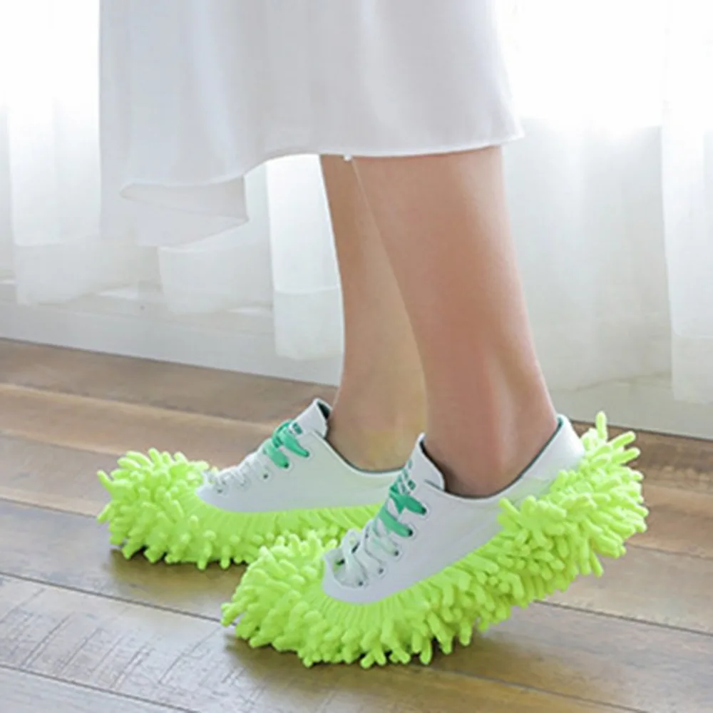 Description Picture 4 of itemMulti-Function Home Dust Cleaner Mop Rag Slippers Shoes Cover Soft Removable Washable Floor Clean Slippers For Woman Men