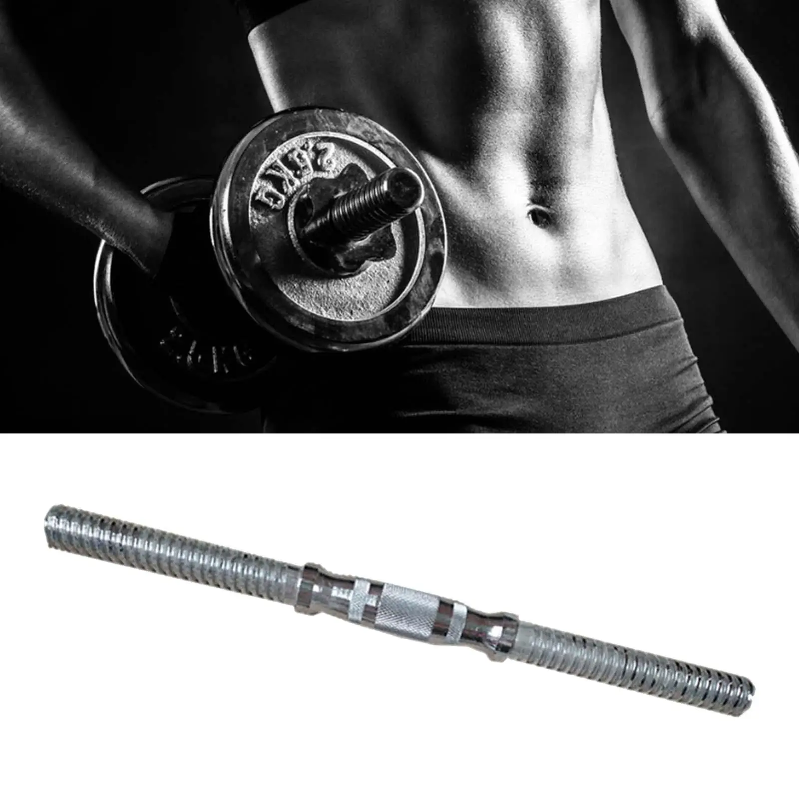 Dumbbell Bar Steel Fit 1 inch Standard Weight Plates Barbell Handle for Fitness Equipment Sport Gym Exercise Strength Training
