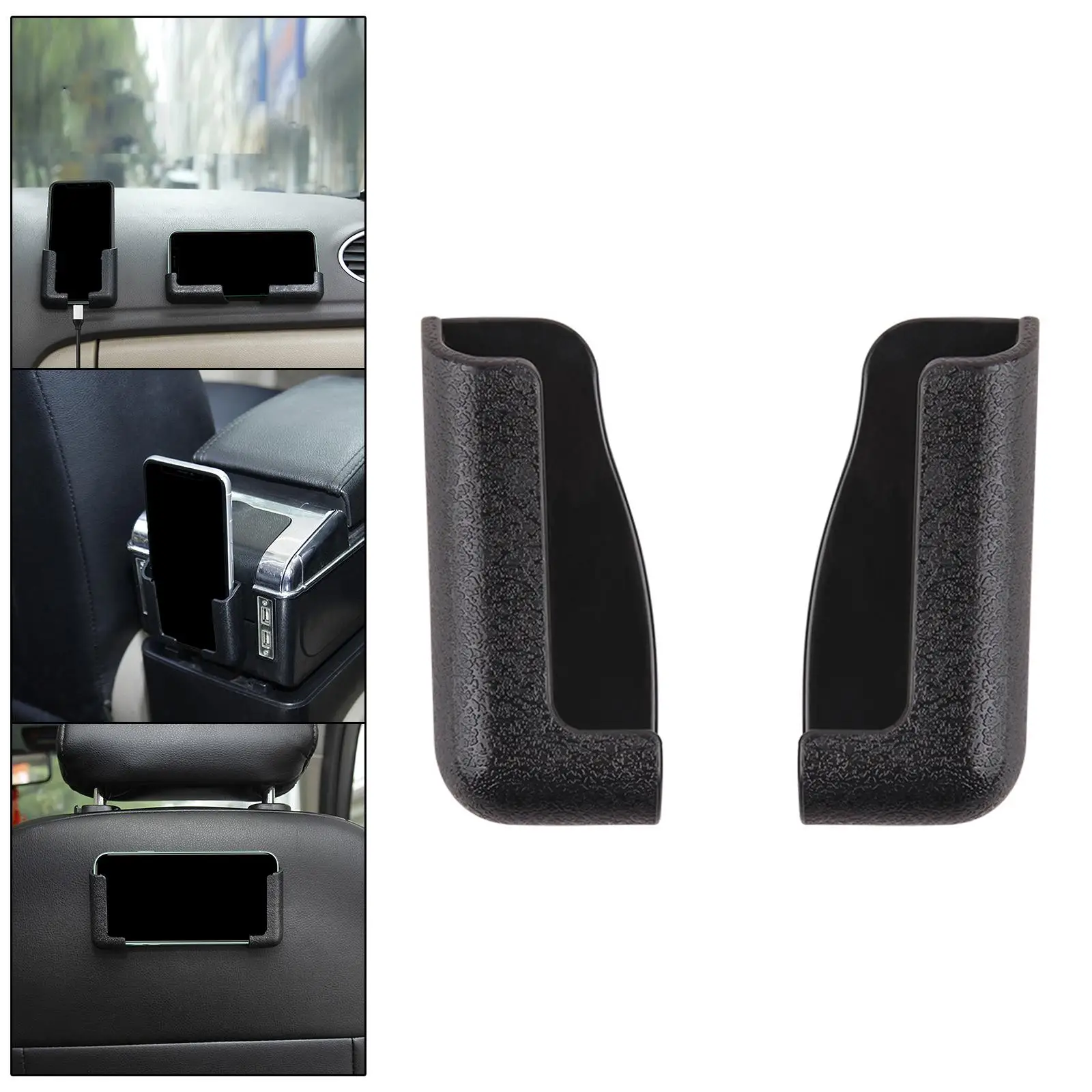Universal Set of 2Pcs Car Mobile Phone Bracket Dashboard Mount with Double Sided Tape, Strong Stickiness Soft Material Non Slip