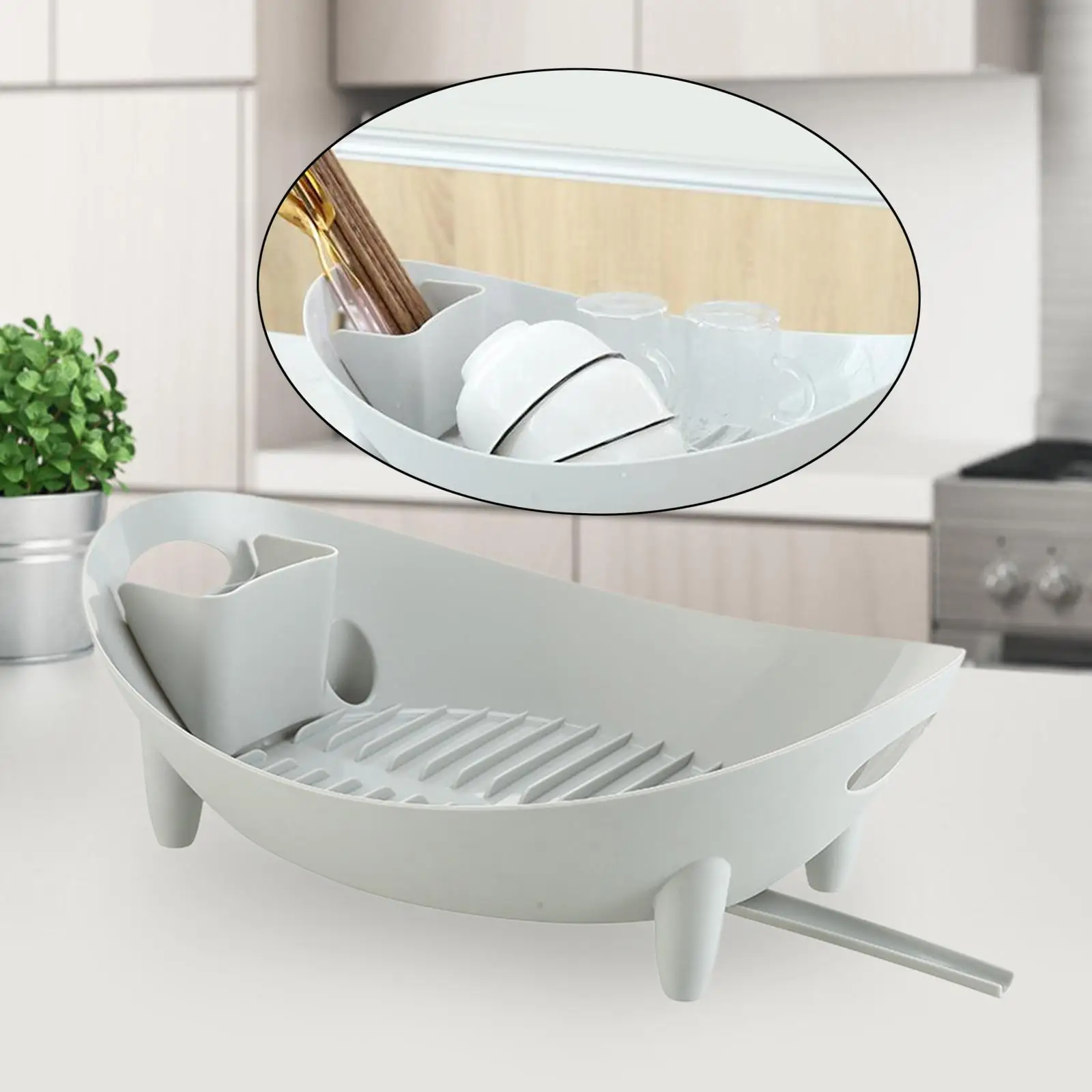 Dish Drying Rack Durable for Dishes, Mugs, Spoons, and Forks Utensil Holder