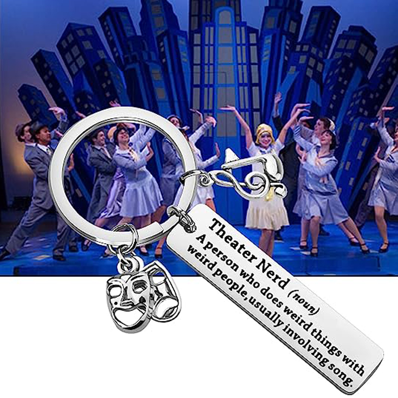 Theater Nerd Geschenke Musik theater Schlüssel bund lustige Theater Geschenke Broadway Theater Geschenke Theater Liebhaber Geschenke – Detail 6