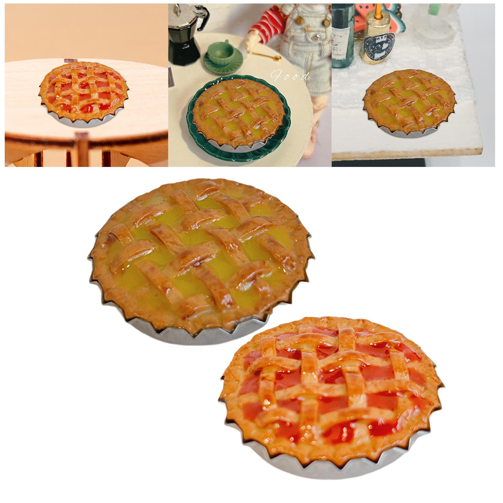 Miniature Scene Model, 1/6 1/12 Dollhouse Applepie Dessert Fruit Pie Model for 1:6 1:12 Scale