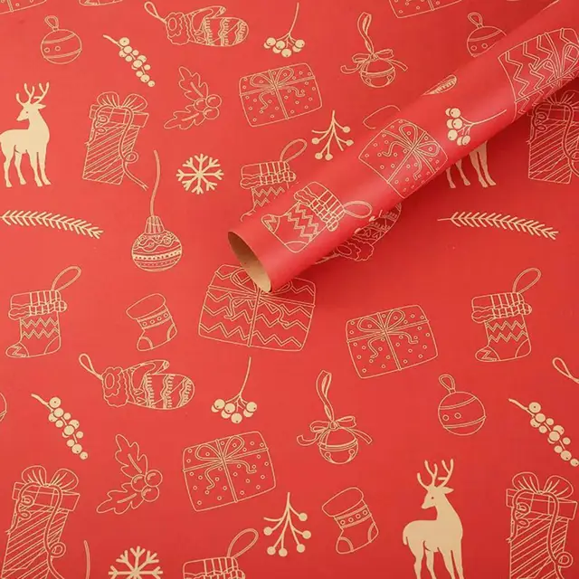 Paper Paper Vintage Classic Christmas Wrapping Single-sided Paper Extra  Large Bows for Gift Wrapping Tissue Paper Gift Wrap Bulk - AliExpress