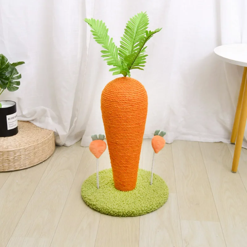 New sisal cat climbing frame grasping post cat toy grinding claw scratching carrot cat grasping board pet products pet toys