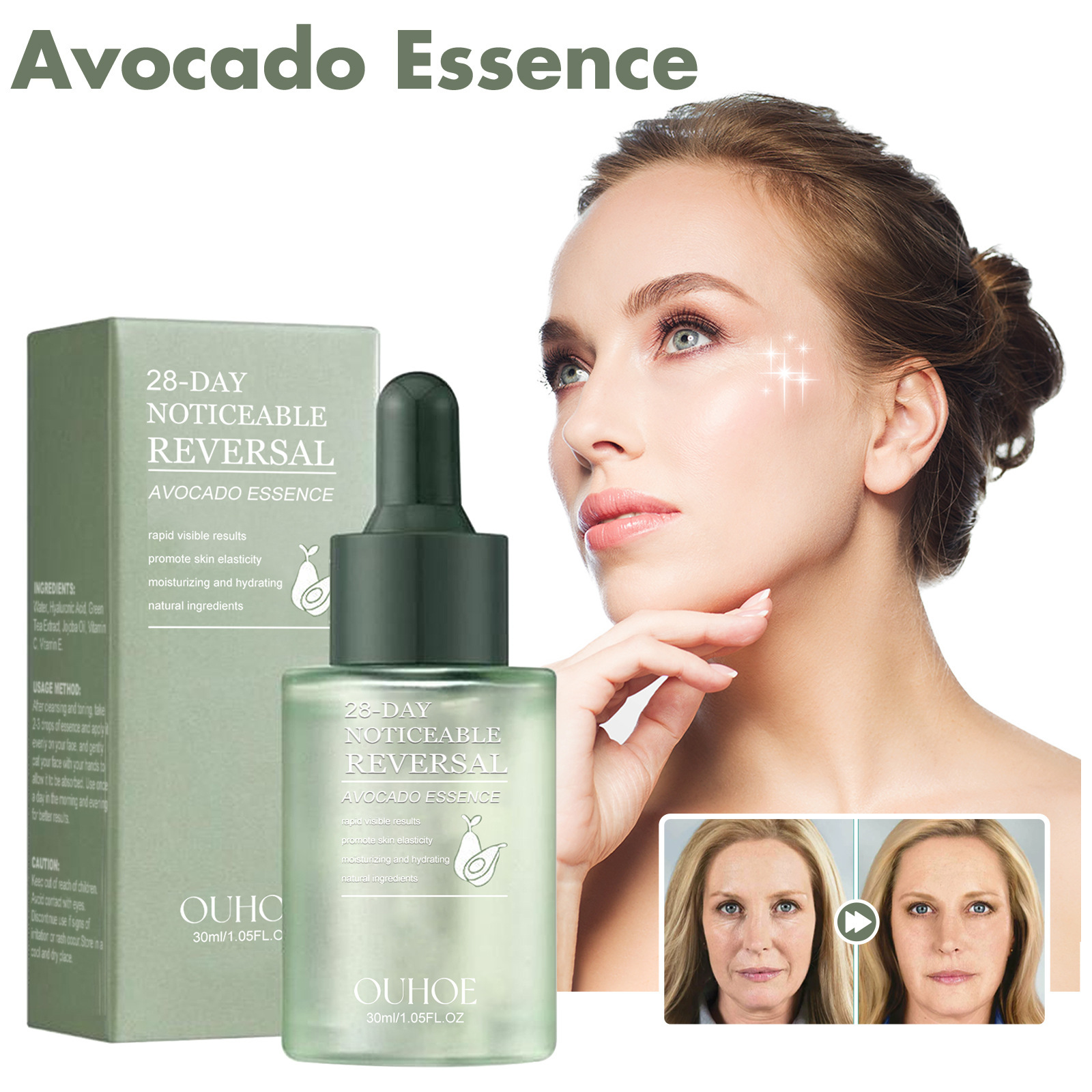 Avocado Face Essence Anti-Aging Wrinkle Removal Lifting Whitening Moisturizing Repairing Nourish Smooth Facial Serum Skin Care Face Care_voghion.com