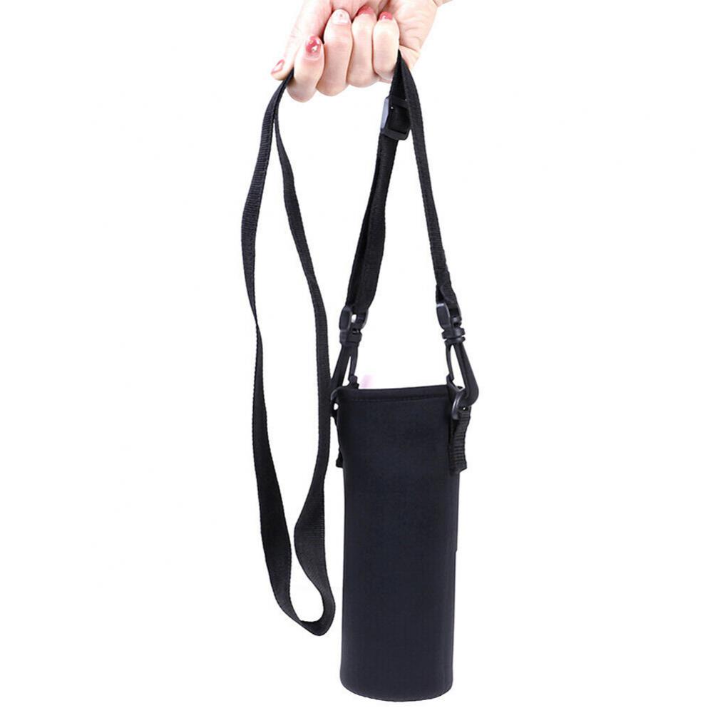 SHISUYAN Porte-Bouteille D'Eau Portable Avec Sangle R Glable Pour Bouteilles De 500ml N Opr Ne Noir