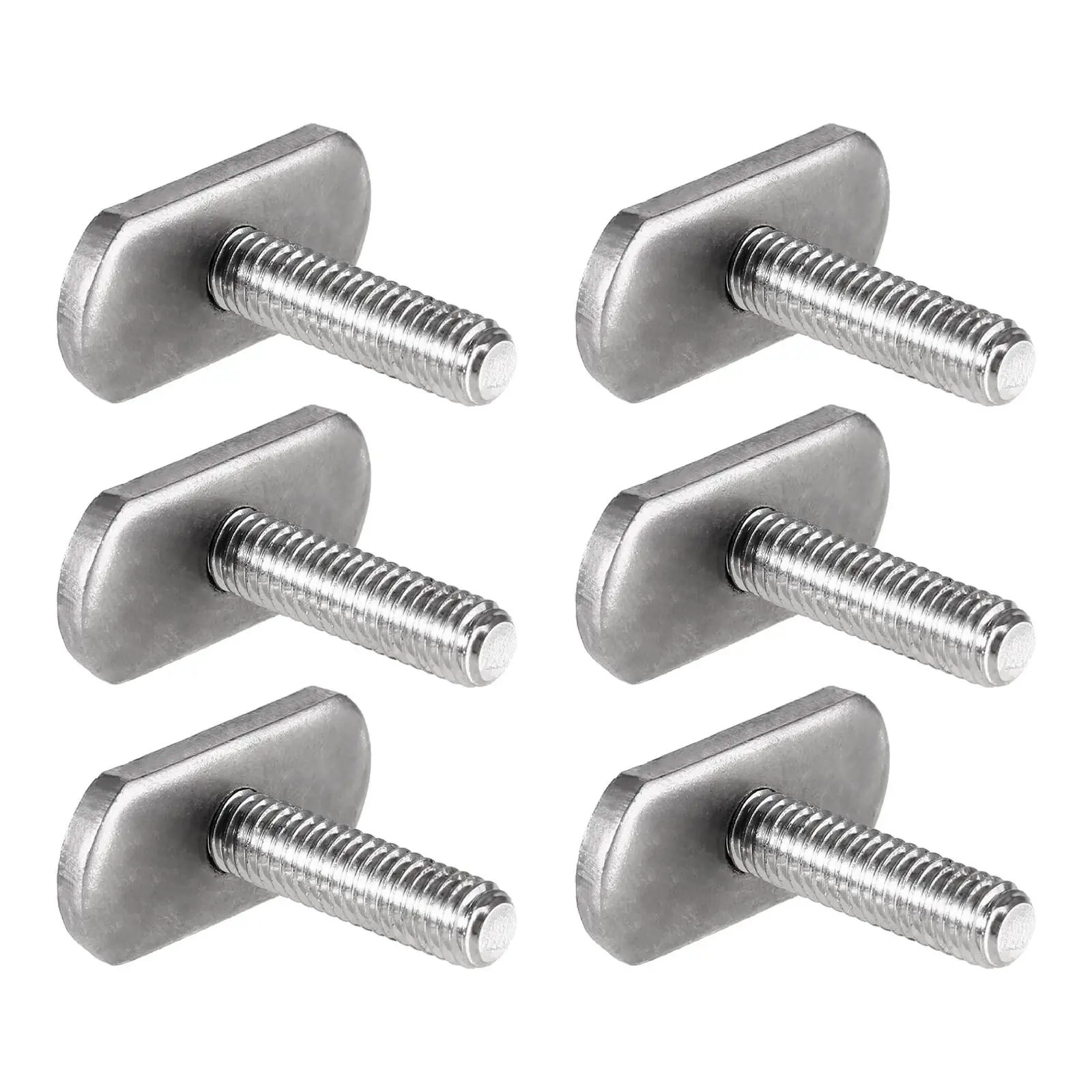 6x Kayak Rail Track Screws Track Nuts Kayak Rail Track Accessories T Bolts Rails Bolts for Canoes Watercraft Boats Rails Rowing