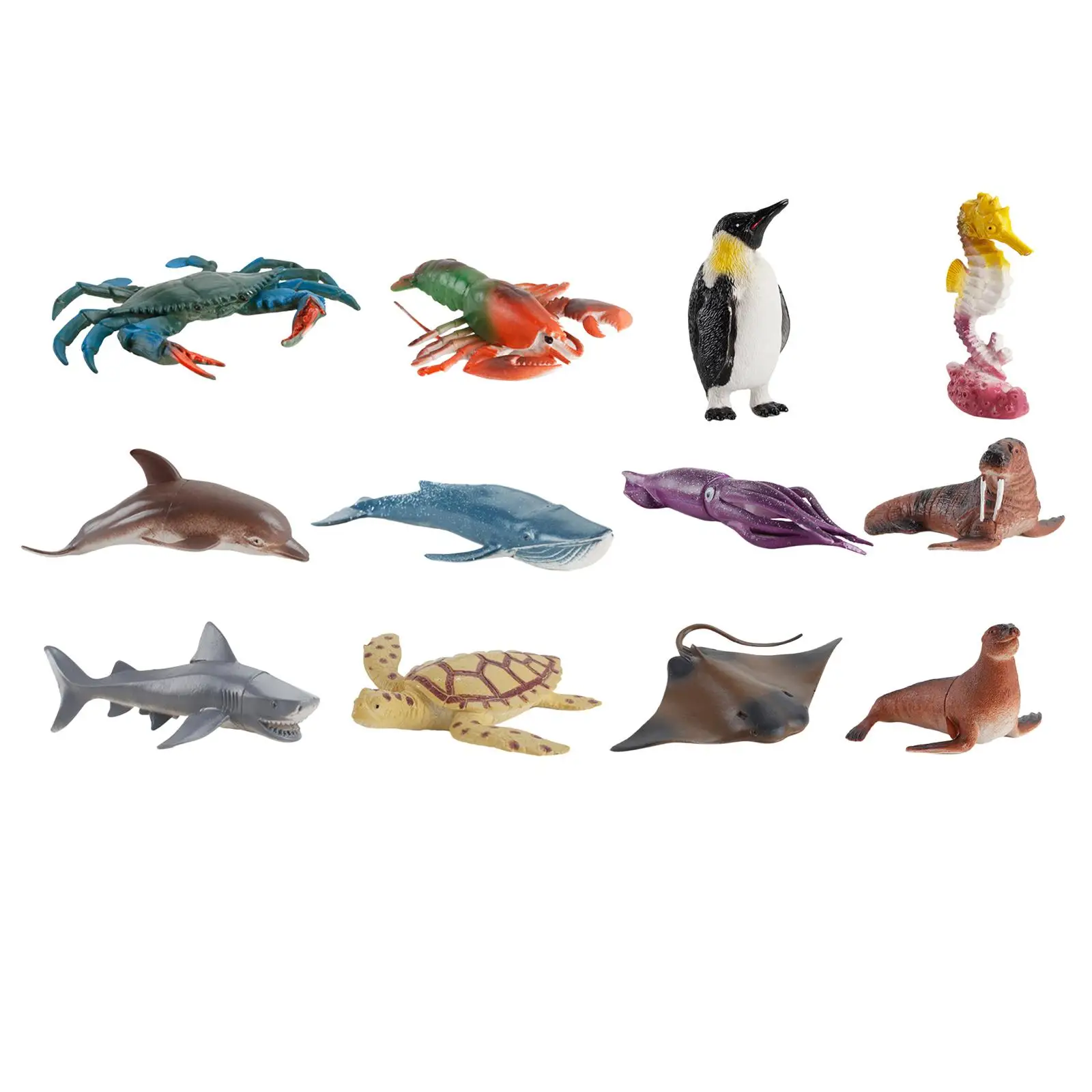 Sea Animal Figures Model Bath Toy Set Sea Creatures Toy