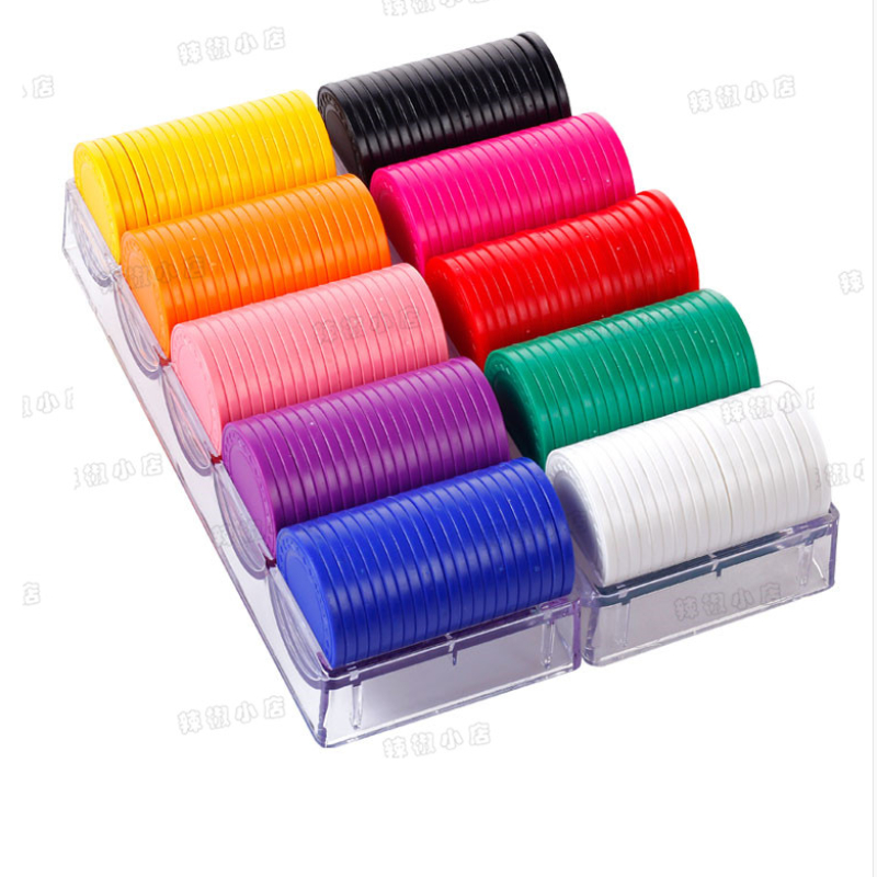 Description Picture 6 of item25 Pcs/set Valueless Blank Chip Currency, Round Eco-Friendly Plastic Mahjong Mahjong Counting Cards Without Stand