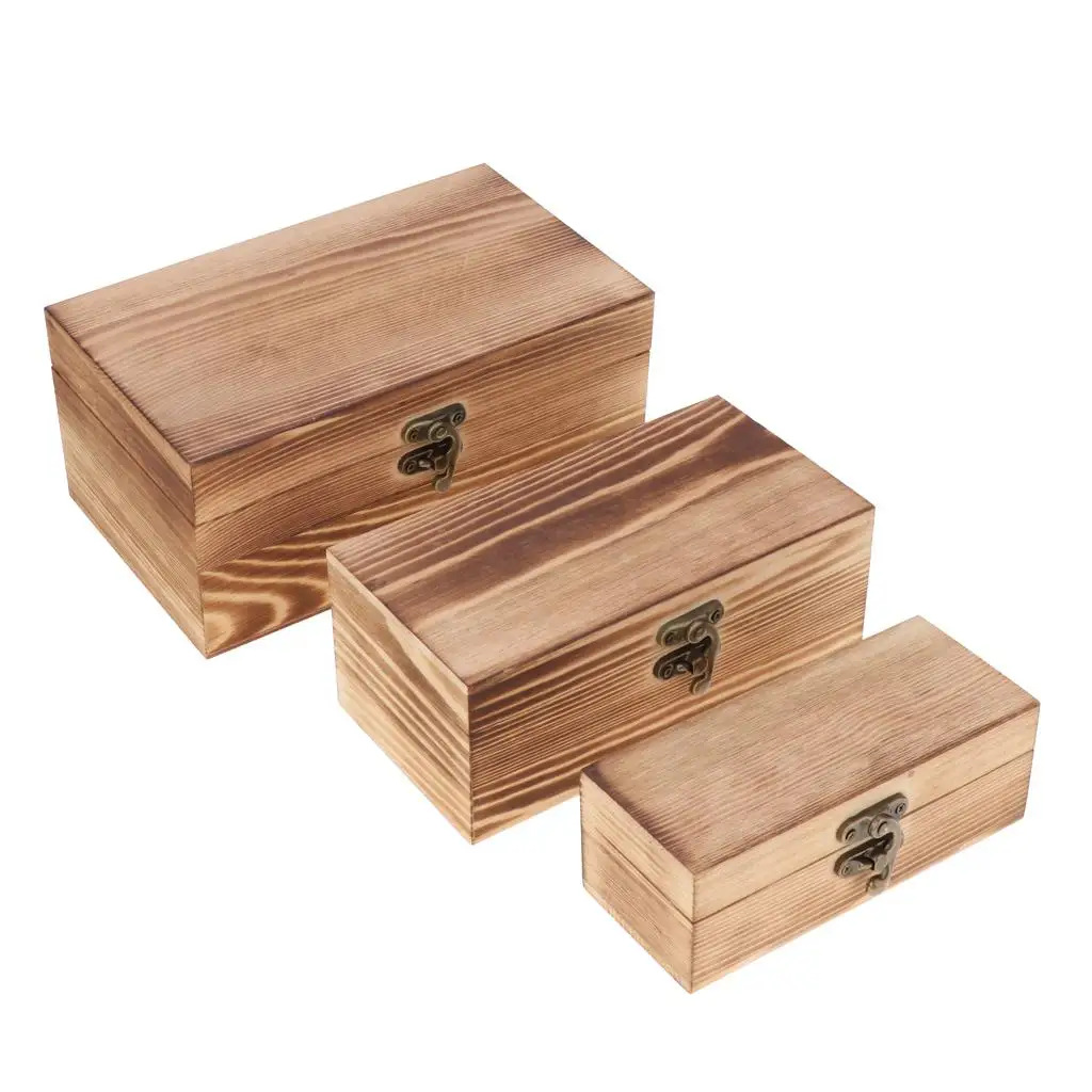 Wooden Tea Box Case with Jewelry Tea Storage Holder Organizer