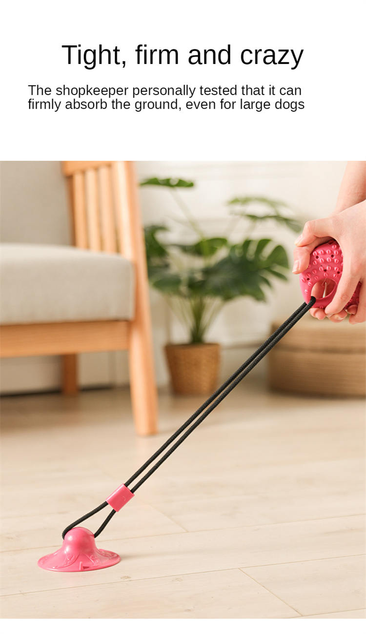 Dog Toys Silicon Suction Cup Tug Interactive Dog Ball Toy for Pet Chew Bite Tooth Cleaning Toothbrush Slow Food Pet Supplies