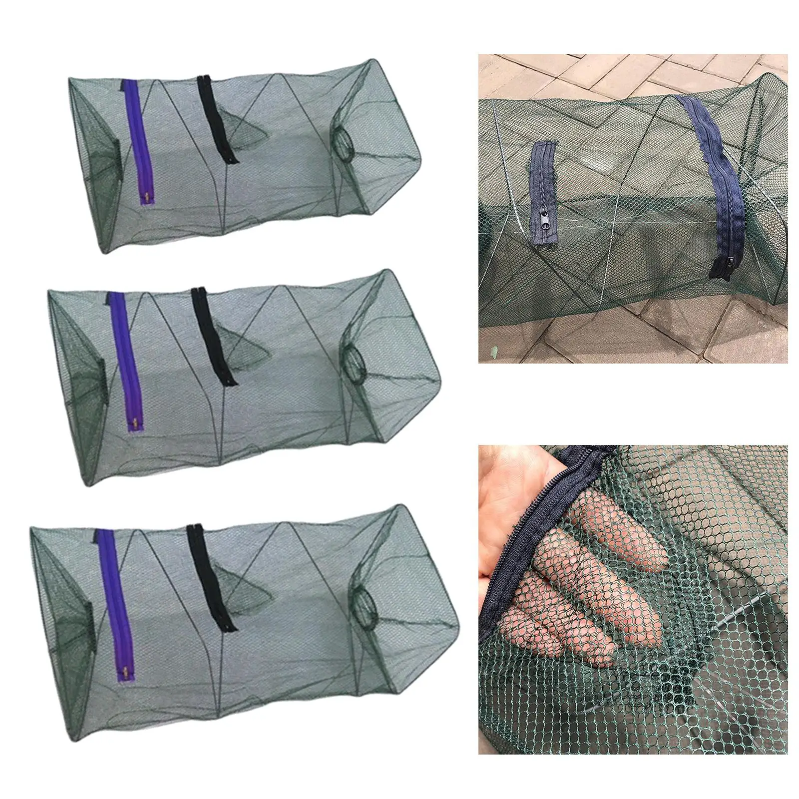 Professional Fishing Net Upgrade Fodable Net Fishing Mesh Easy to Use Net for Outdoor