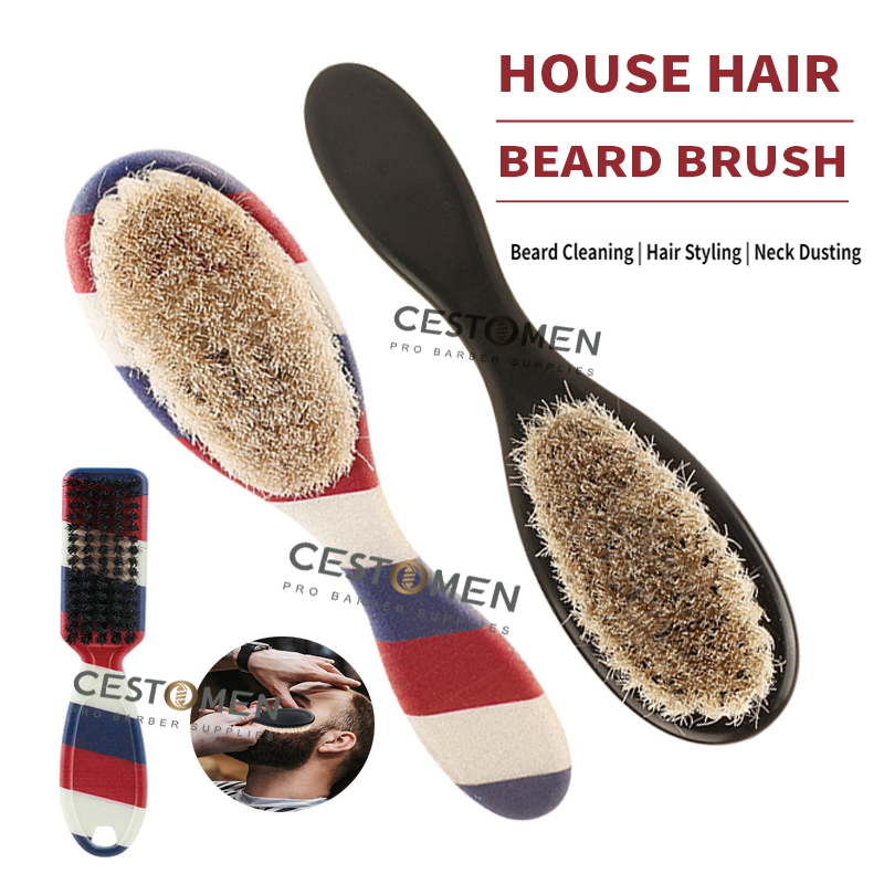 Best of New Cleaning Brush Hairdressing Beard Brush Horse Hair Bristle Barber Hair Styling Neck Duster Brushes Shaving Tools For Men Reviews & Tips