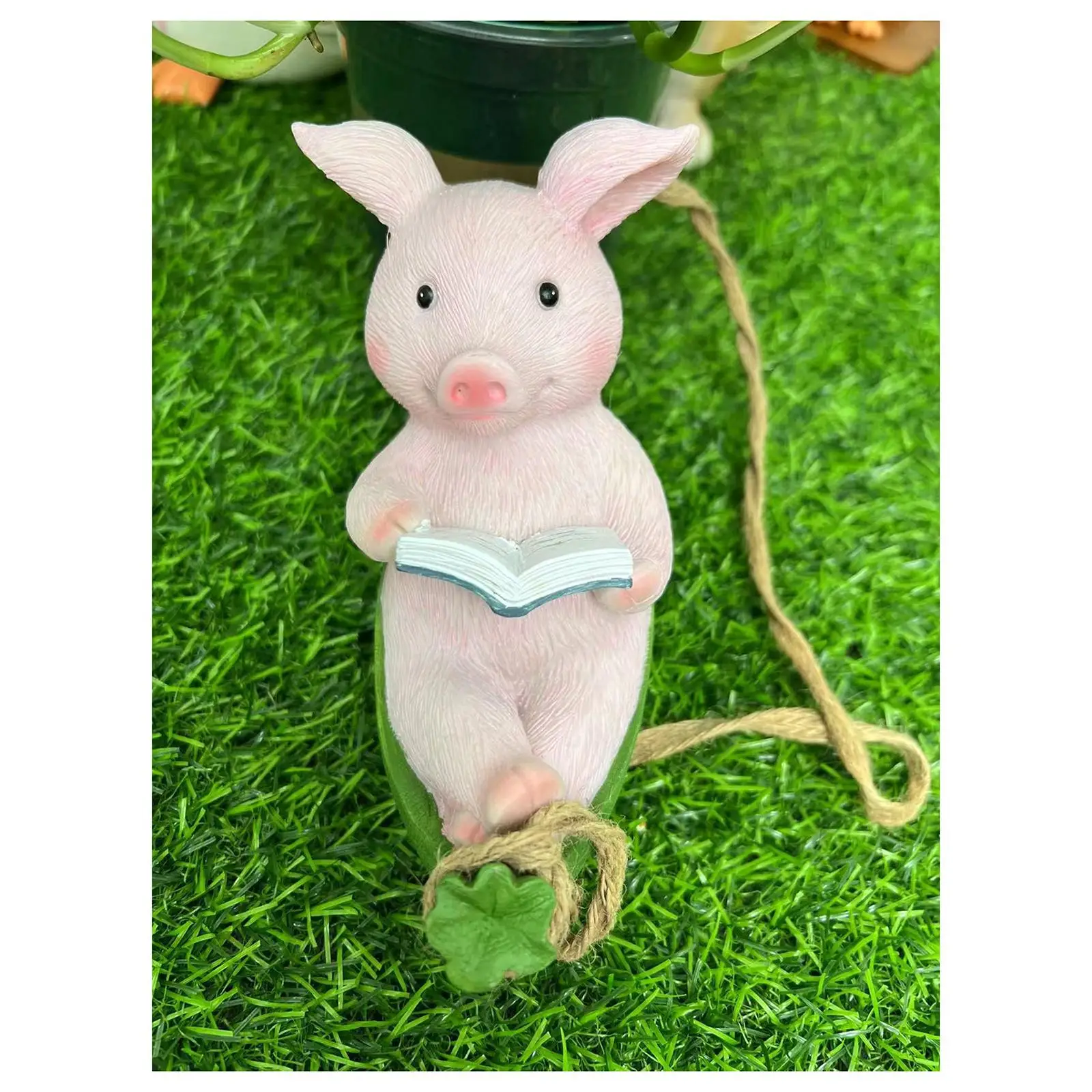 Realistic Pig Statues Pig Sculptures Statues Decorative Cute Animal Ornament for Outside Backyard Patio Lawn Housewarming Gifts
