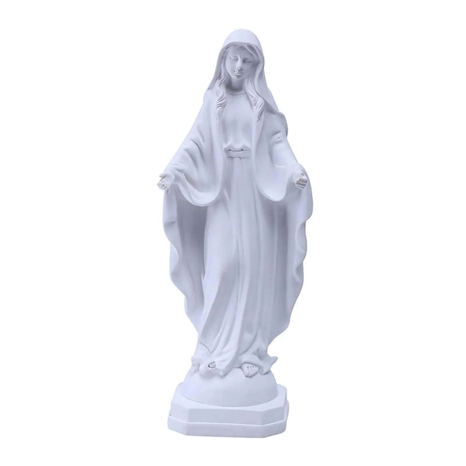 Blessed Resin Figurines Sculpture Catholic Figure Christian Art Pieces Virgin Mary Statue for Decors Living Room Christmas Home