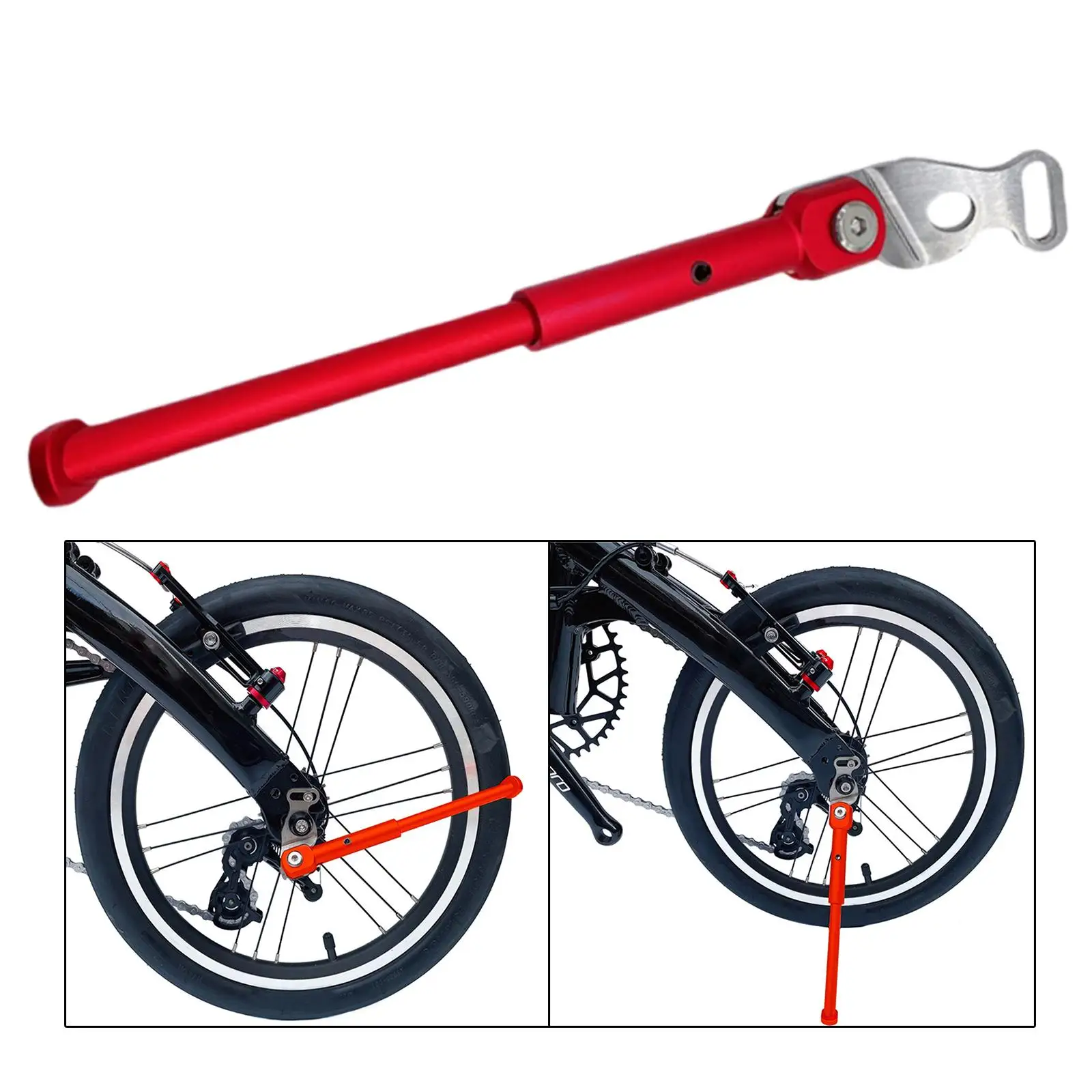 Lightweight Anti-slip Folding Bike Kickstand, Anti-rust, Rear Side 16 inch Bicycle Kick Stand, Resting Equipment