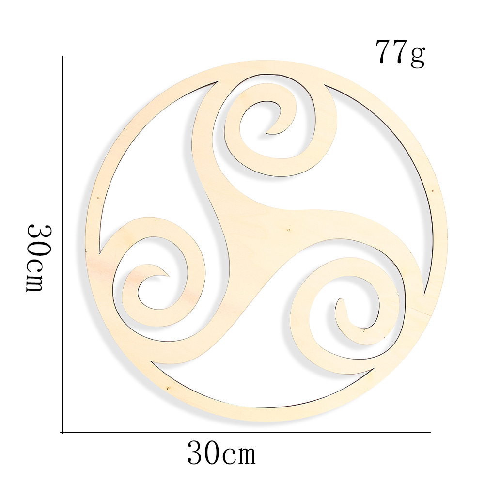 30CM Holz Ausgehöhlte Spirale Muster Anhänger Hause Wand Dekoration Einfache Wind Zubehör Artefakt Ästhetische Zimmer Dekor – Detail 1