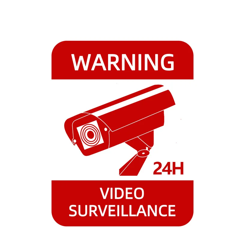 Title 3, Car Stickers 24H Video Surveillance Alarm Warni...