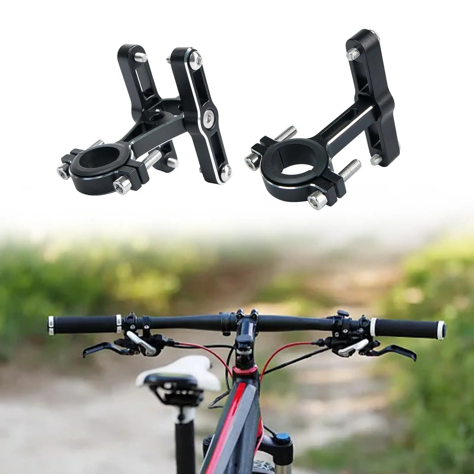 Bike Water Bottle Cage Adapter Aluminum Alloy Cycling Accessories Bicycle Water Bottle Holder Mount Adapter for Riding Handlebar