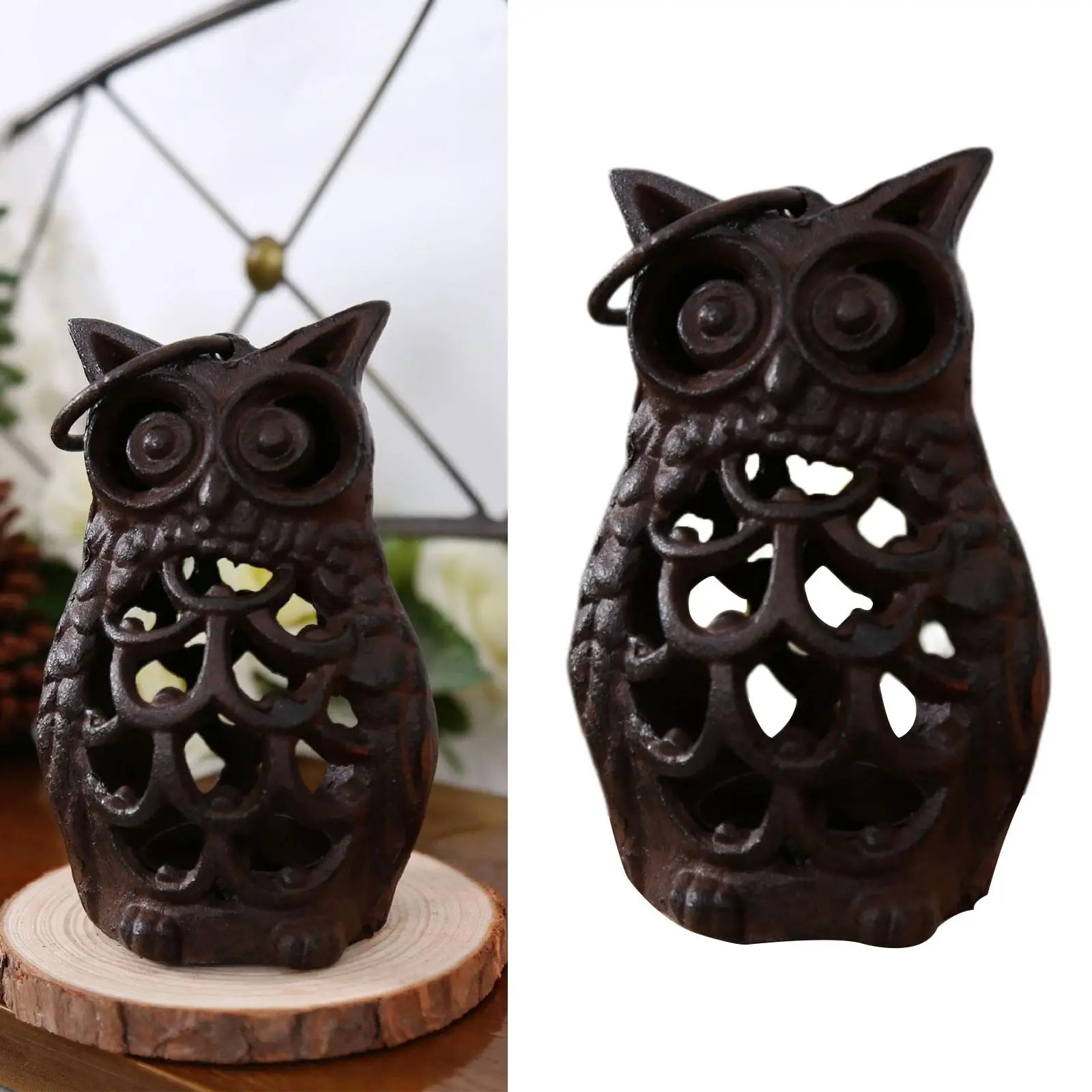 Owl Tealight Candle Holder Lantern Candlestick for Wedding Living Room Home
